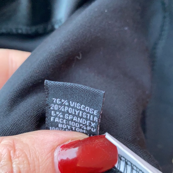 Ritchie Silver faux leather shift dress sz. M - Picture 2 of 3